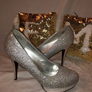 Silver party shoes